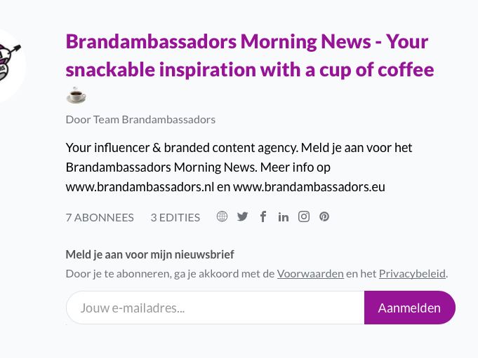Brandambassadors Morning New