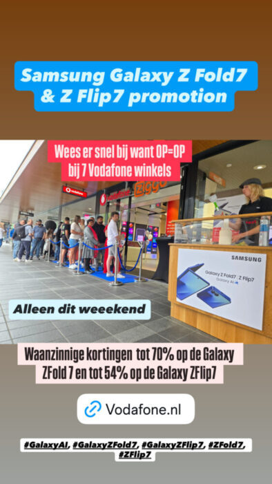 mega korting bij Vodafone winkels met nieuwste Samsung Galaxy